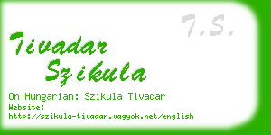 tivadar szikula business card